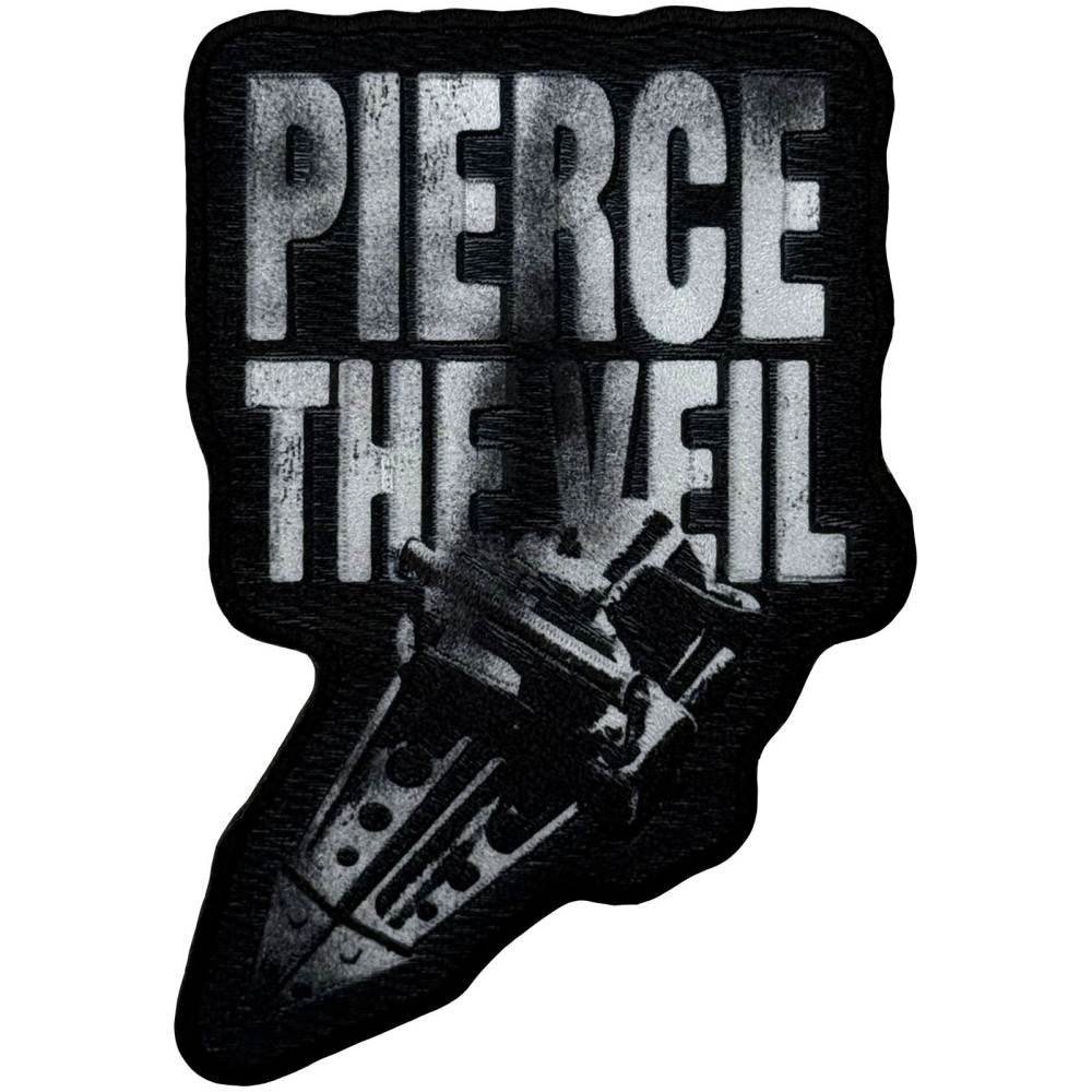 Pierce The Veil - Large Text Patch - Zwart/Grijs